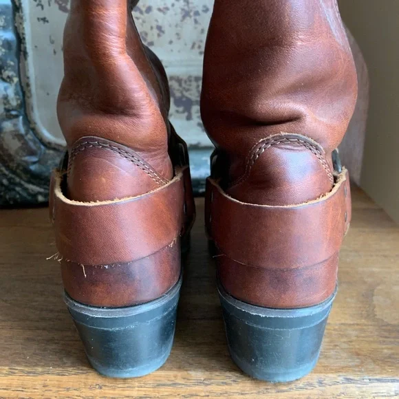 Frye Harness 12R Tan Leather Boots - Picture 5 of 7